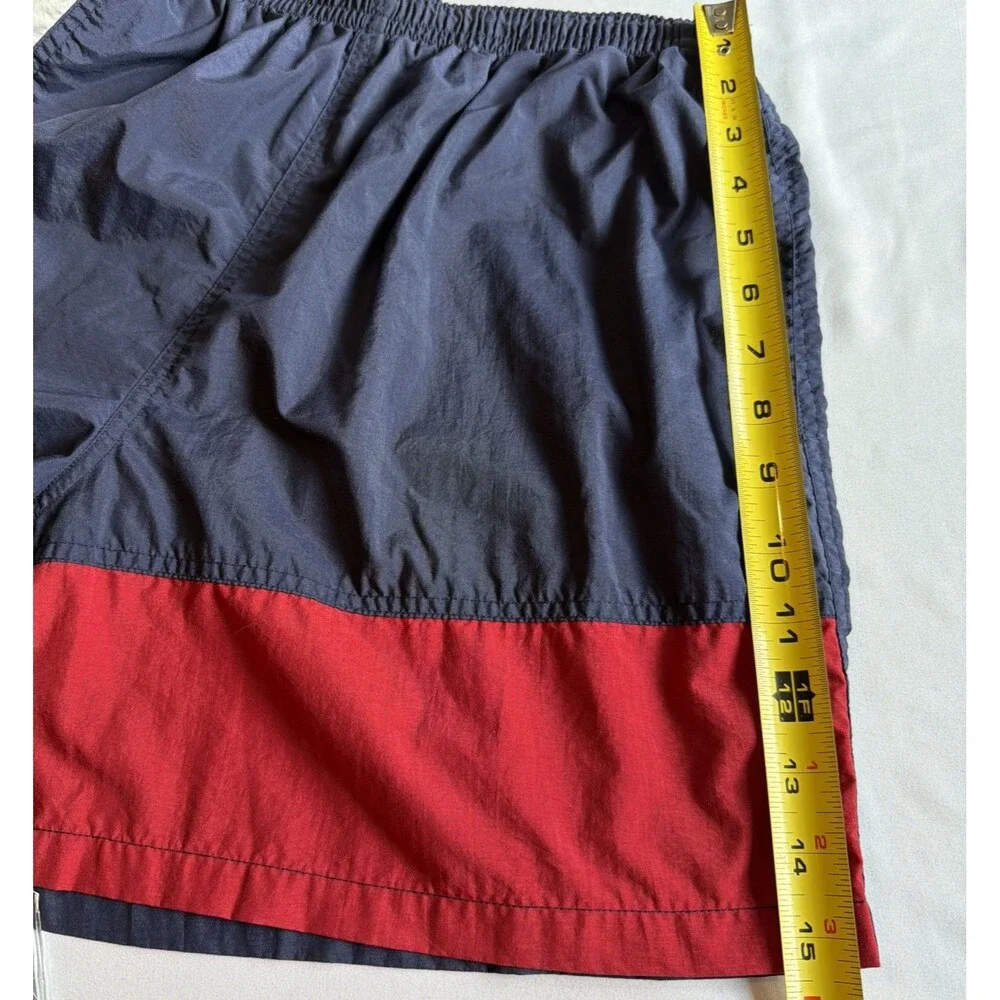 Old Navy Men’s Colorblock Swim Trunks Navy Red White Size M Back Pocket